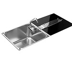 Can Square Sink with Glass Lid
